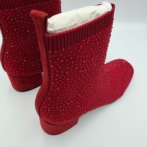 Kenneth Cole Reaction Red Embellished Heeled Boots